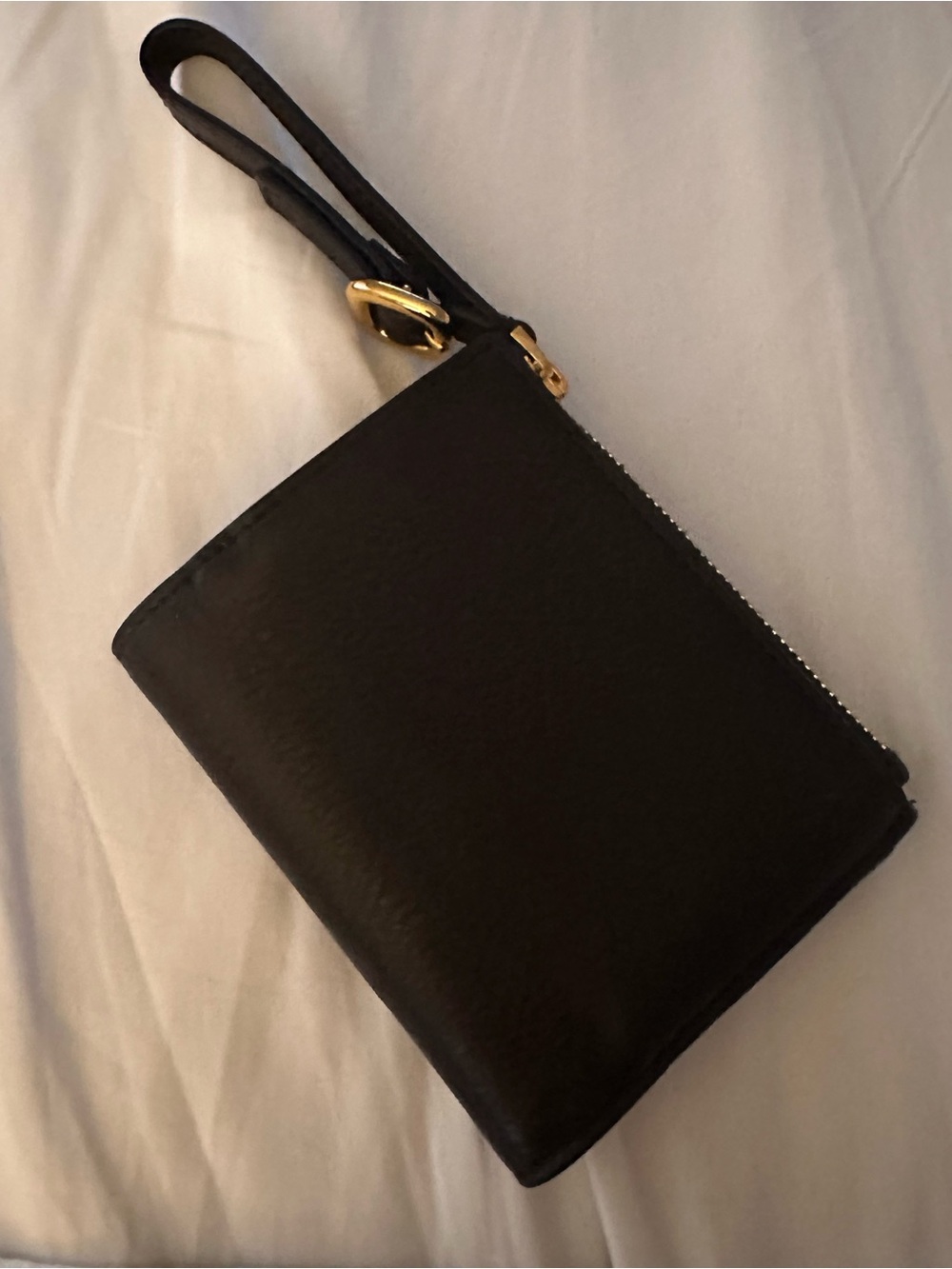 Madewell Leather Wristlet Wallet - Women's Compact Zip Pouch